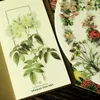 Gift Wrap 40 Pieces Of Hand Ledger Material Stickers Large Size Flower Plant Picture Guide DIY Invitation Decoration