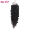Perruques Beaufox Brésilien Water Wave Lace Fermeure 4x4 100% Human Hair Ferme Remy Free Part Medium Brown 820 pouces