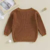 Пулвер 1-5Y Boy Fashion Cute Sweater Дети детские буквы вышивки вязаные топы детские осенние зимние пуловер свитера