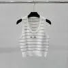 Frauen Tanks Camis Designer Marke High Version 24 Sommer New M Family Stripe Slim Fit Strick -Tanktop für Frauen Skhu