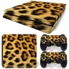 Stickers for ps4 slim skin Pattern Series Decals Skin Vinyl Sticker for PS4 Slim Console & Controller Leopard