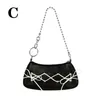 Shoulder Bags Soft PU Leather Women Black Underarm Bag Bow Ladies Baguette Handbags Fashion Design Girls Small