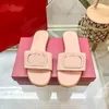 Designer Slippers Sildes Sandals Luxury House Slipper Women Easy Mule Flat Slippers Leather Hollow Letter Slipper Summer Beach Slippers Hollow Out Shoes Size 35-42