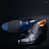 Zapatos de vestir ourui verdadero avestruz de cuero hombres de negocios lace-up soltero para hombres resistente