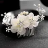 Bröllop hår smycken glamorös silver rhinestones hårkam foto rekvisita hårklipp bröllop brud hår tillbehör blomma hög kvalitet glansande elegant D240425