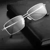 Solglasögon Metall Frame Reading Glasses Men Square Full Women Enarnying High Definition Presbyopic Eyewear 0 till 4.0 Diopter