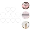 Figuras decorativas 10 PC Suministros de boda Catchante de ensueño Heart Hoop Rings Macrame Accesorios Diy Corazadora colgante de pared Hoops blancos