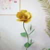 Dekorativa blommor 60 cm Simulerat Bright Gold Rose Handgjorda blommor Grand Event Dekoration Shopping Mall Window Party Supplies Rekvisita