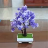 Fleurs décoratives JX-lclyl Plastique Arbre artificiel Plante en pot Bonsai Garden Ornement Ornement décor