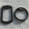 100pcs silicone noir silicone pour army tags tags en caoutchouc tag tag silencers carrés et rotules formes5074356
