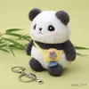 Animaux en peluche en peluche 11cm Panda Créatif Toy en peluche Keychain mignon Panda Poupée farcie Pendant Décoration Poldante Doll Doll Doll Toy for Kids