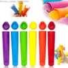 Outils de crème glacée 6 pièces / ensemble Summer Popsicle Manufacturier Lollipop Moule Diy Couleur aléatoire Grade Silicone Frozen Ice Cream Pop-up Tool Q240425