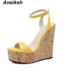 Отсуть обувь Aneikeh Fashion Shouse Женщина открытая платформа для платформы на ногах сандалия для женщин Super High High Byster Best Gladiator Shoes Lummer Heels H240425