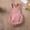 One-Pieces Wholesale Baby Summer Clothing Newborn Infant Baby Boys Girls Romper Jumpsuit Corduroy Clothes Sleeveless Backless Outfits