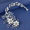 Hochzeit Haarschmuck Kristall Hochzeit Haarkämme Frauen Seite Haarbänder Accessoires Peal Blume Braut Kopfstück Clip Braut Schmuck Geschenk D240425