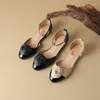 Casual Shoes Asileto 2024 Stängd tå runda blandade färg Kvinnor Sandaler blommar 3,5 cm låg klack ankelrem stor storlek 43 klänning beige svart