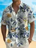 Beach Hawaiian Casual Mens Shirt Outdoor Street Daily Fall Turnown Kort ärmmode Knappad för pojkar 240419