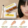 Kato Tricolor Concealer Liquid Pan Contour Highlighter Integrated Brightening Covering Spots Acne S Dry Oily Skin Woman 240412