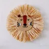 Figurine decorative Paglie di paglia Appesia appesa Arazzo Rattan Animal Cartoon Rural tessuto Nordico Casa 3D 3D