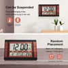Väggklockor digital klocka LCD stort antal tidstemperatur kalender larmbord skrivbord modernt design kontor hem