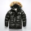 Genuine Leather Down Jacket Hoodies Mens Winter Coat Man Jackets Slim Snow Goose Parka Real fur Collar Snow Windbreakers Male Clothes 2021 Plus Size M-XXL
