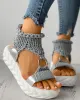 Boots Sandals Women 39 Braided Knit ORing Cutout Platform Summer Sandals New Arrival Wedge Shoes Candy Sandalias Ladies Beach Shoes