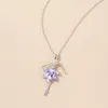 Colliers pendants Collier de ballet en cristal pourpre pour femmes pour femmes Pulllaon Bijoux Accessoires