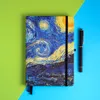 별이 빛나는 밤 A5 총알 점선 저널 하드 커버 메모장 여행 플래너 다이어리 van Gogh Blossoming Almond Tree Dot Grid / Lined / Plain Notebook