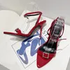 Dress Shoes Red Bling Women High Heels Ladies Pumps Sandals 2024 In Slingbacks Pointed Toe Female Sandal Party Luxury High-Heeled