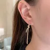 ファッションシンプルなttifeeny earrings汎用性の高い新しいノットイヤリングレディング純粋なシルバーメッキ18kローズゴールドインハイエンドロングとニッチデザインの豪華なイヤリング