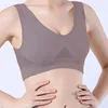 Yoga Outfit Women Bra Hollow Out Removable Pads Solid Color Seamless Japanese Korean Style Wire Free U Back Vest Brassiere For Daily Wear