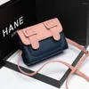 Bag Woman's Handbags Luxury Designer School Leather Crossbody Axes Pures Young Ladies Matte Candy Color Pink 2024