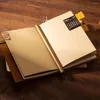Bitar / parti vintage läder journal resenare anteckningsbok papper spiral dagbok tomma sidor skissbok anteckningar bok