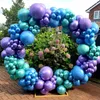 Украшение вечеринки Металлические пурпурные воздушные шары арка гирлянда набор конфетти шарики детского душа 1 -й день рождения свадебный декор баллона