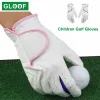 Luvas 1Pair Luvas de golfe infantil para crianças meninos jovens meninas meninas, luvas de pano de microfibra para o golfe de mão esquerda para a mão direita