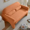 Modern Loveseat Couch med lambwool tyg och ländryggkudde - elegant design, mysig komfort och mångsidig placering