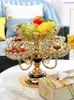 Plates Crystal Glass Fruit Bowl Multilayer Platters And Trays Modern Rotate 360 Degrees Snack Candy Tray Dry Plate