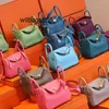 Handbag feminina L de alta definição Lindi bolsa mini camada de cabeça Togo Couro de um ombro Mensageiro de mão para mulheres Bolsa de doutor