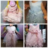 Girl's Dresses Newborn Toddler White Christening 1st Birthday Dress For Baby Girl Baptism Lace Party Wedding Princess DressES Prom Gown Vestido d240425