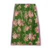 Spódnice Birdtree Real Silk zielony żakard pół spódnicy w chińskim stylu podzielony w kształcie litery H jeden krok 2024 Spring B3D822QC