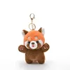 Stuffed Plush Animals Cute cartoon red panda plush toy pendant little raccoon doll keychain doll playground doll