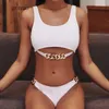 Swimwwear pour femmes Push Up Bikini Set High Cut Femmes Sexy Ring Swimsuit Femme Brésilien Souet de bain d'été Hollow Out Biquini