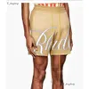 Correct Rhude Designer Printing Checkboard American High Streetwool Jacquard gebreide Casual Men Women Sport Running Home Buiten Pants Holiday Shorts S-XL 139