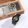 6 GRUNGS Luxury Watch Box Watch Holdhow Box per orologi Organizzatore di gioielli in vetro da uomo 1 2 3 slot Organizzatore di orologi 240425