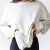 Casual t-shirt 100% katoenen vrouwen blanco Crew nek lange mouw witte t-shirt dames aangepaste tee