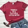 T-shirts pour femmes Tequila est un t-shirt sournois T-shirt Femme Femme à manches courtes Sarcastique Top de fête