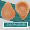 Förstärkare kvinna kisel falska bröst män korsdressar silikonsimulering brun falska bröst bröstimplantat för bröstcancerpatienter