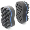 2024 new Double Sided Wave-shaped Sponge Brushes Multi-holes Side Braid Twist Hair Curl Wave Hair Sponge Brush Comb Hair Styling Toolsfor