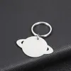 Wholesale 10Pcs Blank Planet Pet ID Tag Stainless Steel Dog Personalized Name Collar Pendant Keyring Accessories 240419