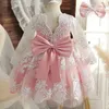 Abiti da ragazza da 12 m bambina 1 anno abito compleanno abito da battesimo neonato abito da bambino abito per battismo abiti da battismo piccoli piccoli vestidos d240425